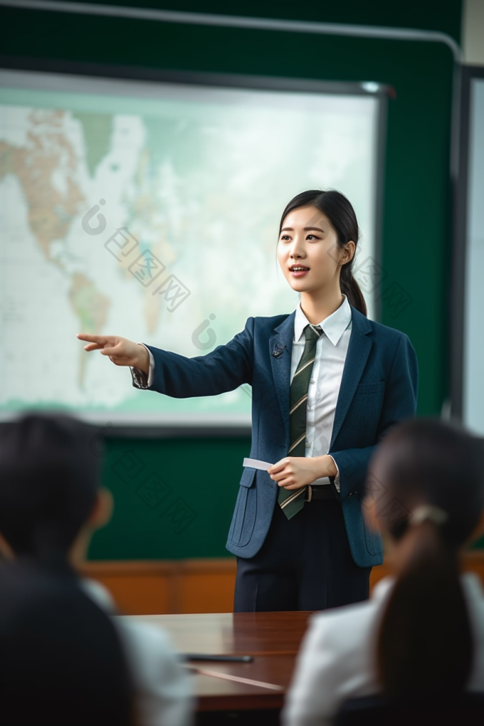 正在上课的老师教育粉笔图片-包图网
