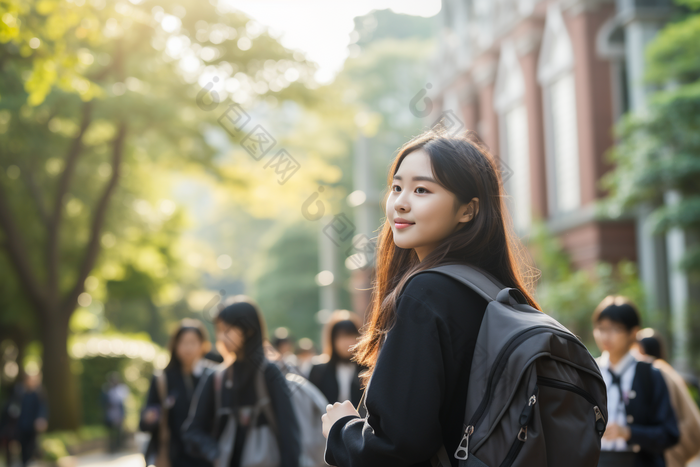 刚刚下课的学生自然同学