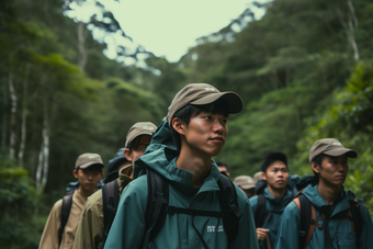 团队徒步旅行登山交友郊游