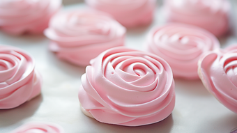 粉色玫瑰花奶油花瓣蛋糕