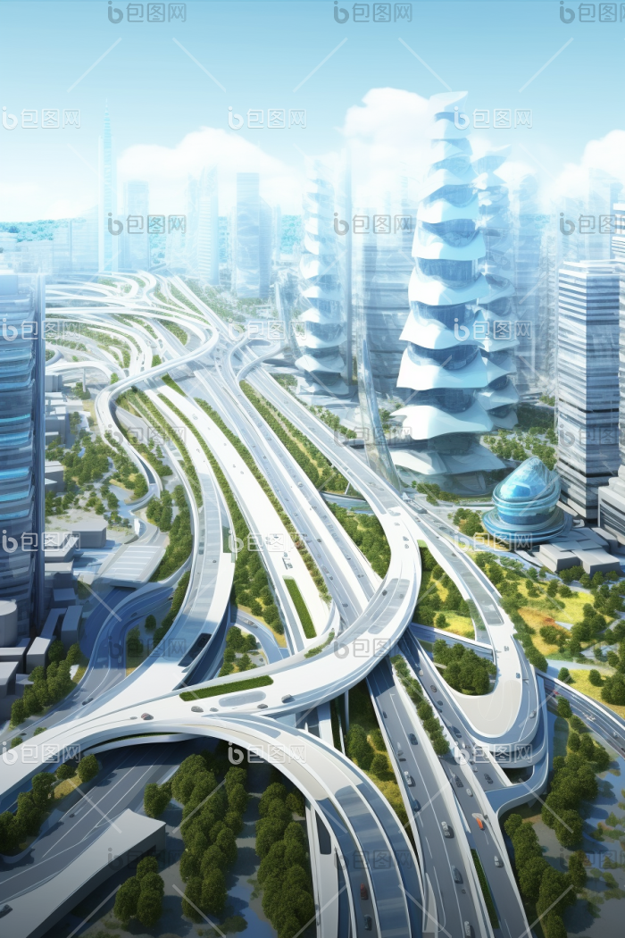 交通枢纽模型城市高速公路图片-包图网