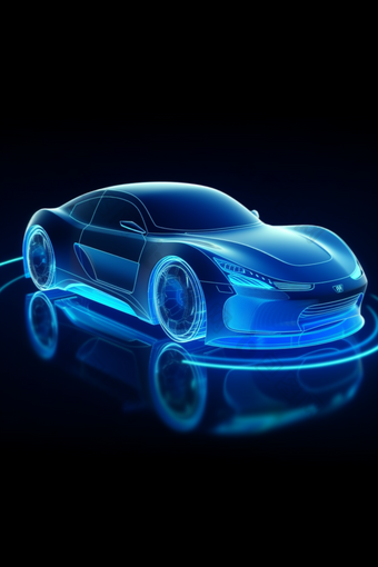虚拟汽车数据图标新能源汽车展示