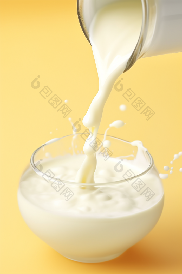 飞溅的牛奶液体食品