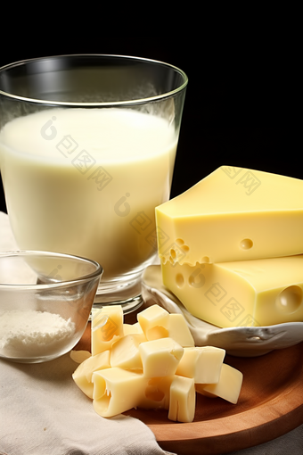 黄油奶酪牛奶食材透明杯子