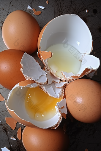 破碎鸡蛋壳蛋清食品
