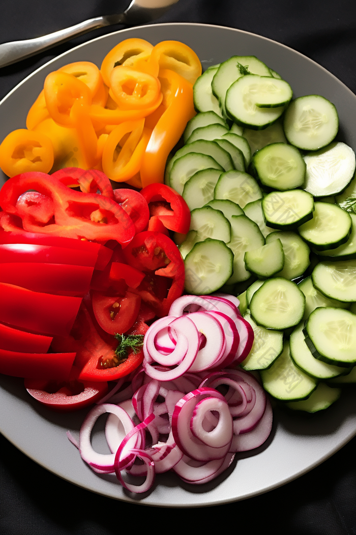 营养蔬菜搭配拼盘种类繁多新鲜