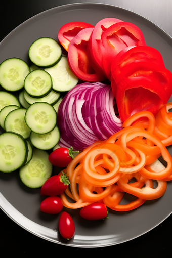 营养蔬菜搭配拼盘种类繁多黄瓜