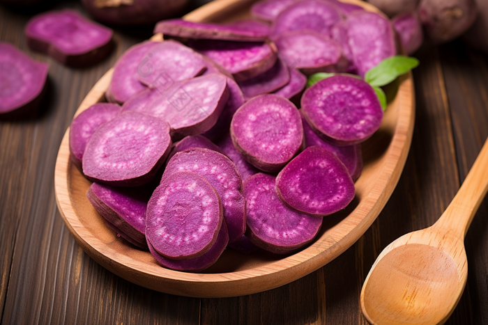 切片紫薯芋泥风干紫色