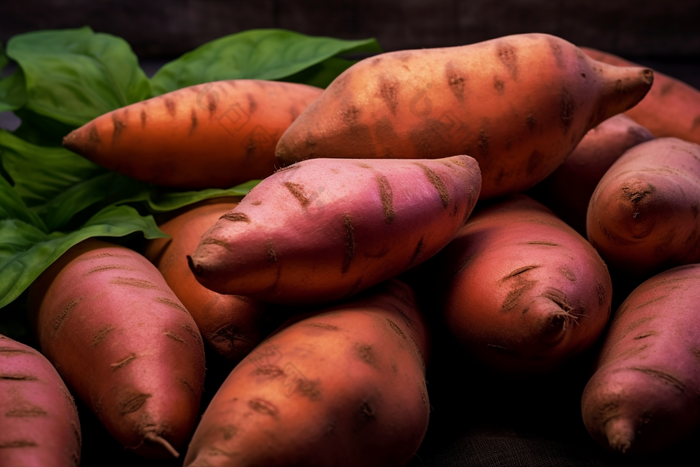 新鲜地瓜红薯蔬菜