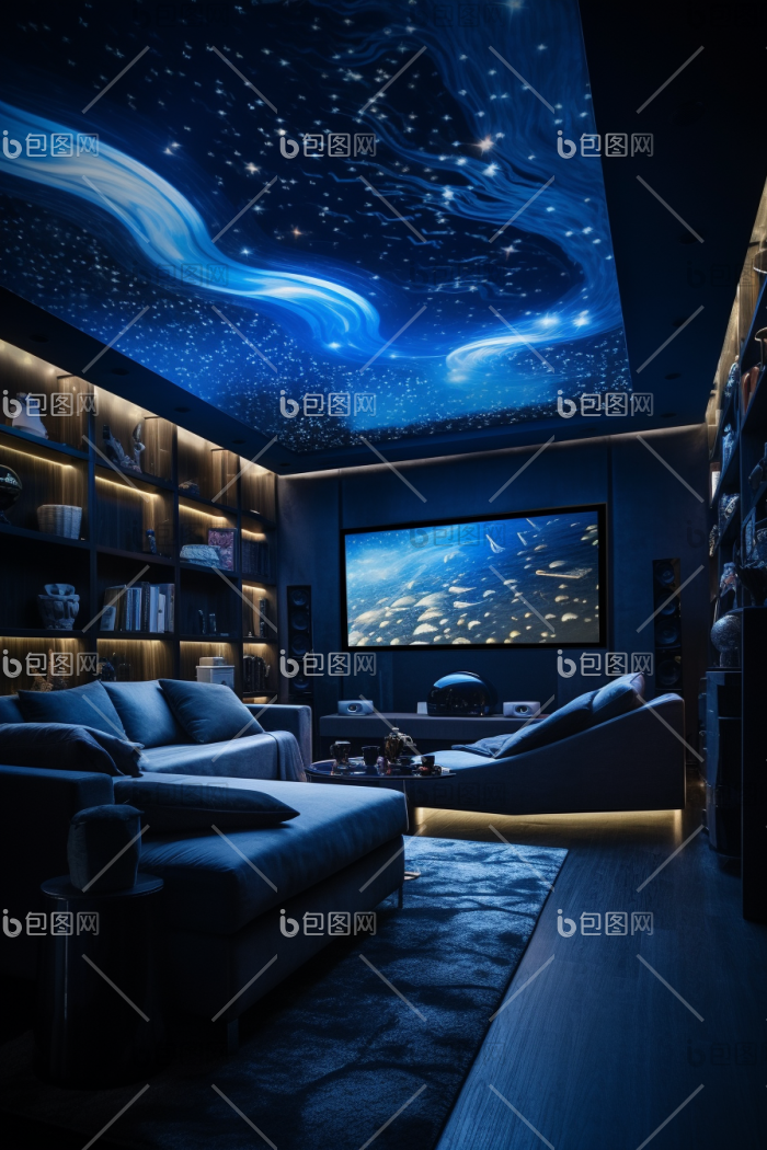 智能家庭影音室家庭影院电影图片-包图网