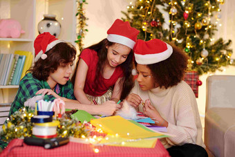 集团快乐的孩子们圣诞<strong>老人老人</strong>帽子创建<strong>海报</strong>圣诞节庆祝活动