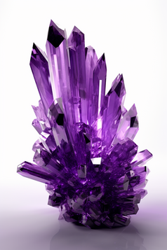 天然晶透紫水晶摄影图1
