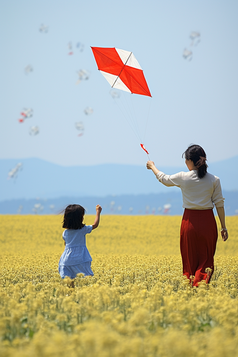 清明节踏青放风筝摄影图8