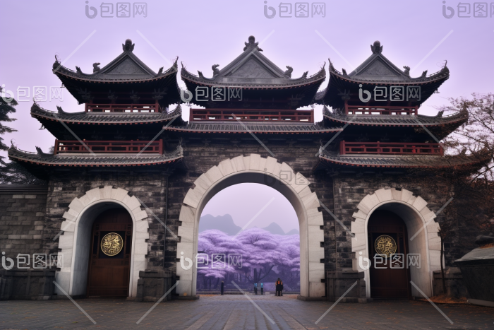 城门建筑石门宏伟图片-包图网