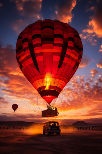 热气球观光通用航空色彩斑斓