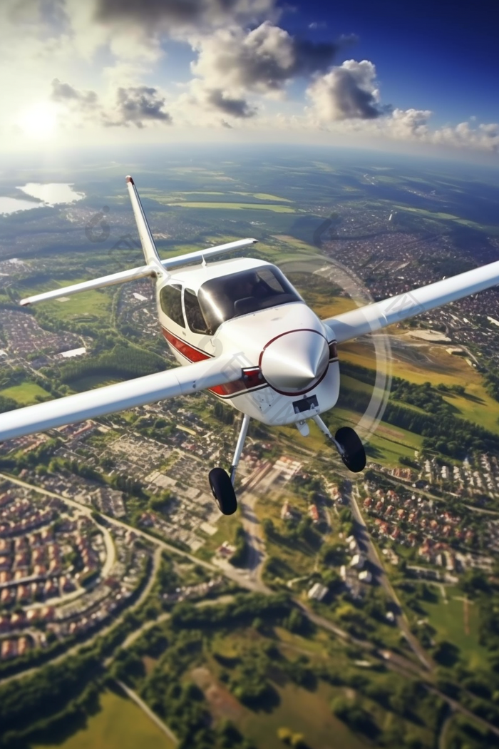 小型飞机飞行体验通用航空风景
