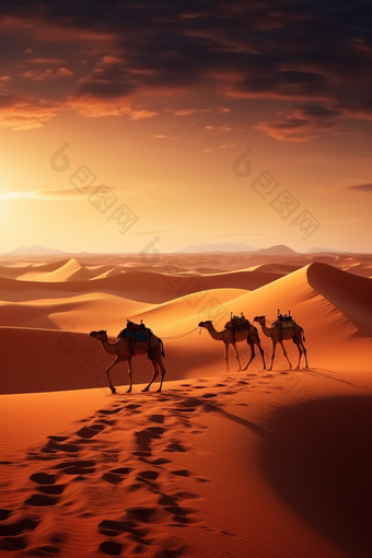 沙漠骆驼动物旅游