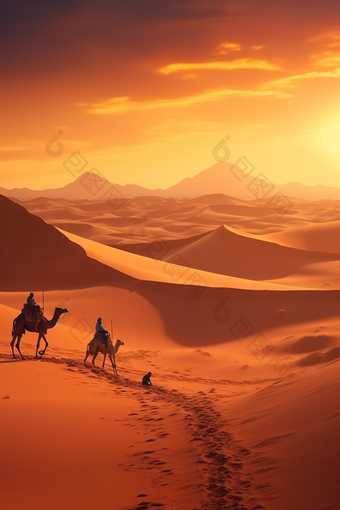 沙漠骆驼动物辽阔
