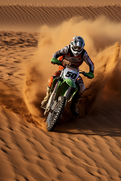 沙漠摩托车摄影图1