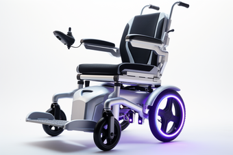 黑色轮椅电动轮椅摄影图4
