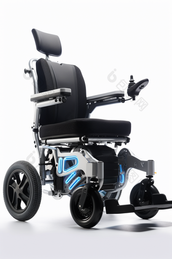 黑色轮椅电动轮椅摄影图2
