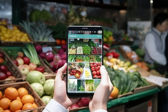 线上手机买菜智能商业摄影