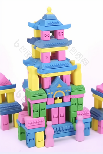 儿童积木玩具方块城堡