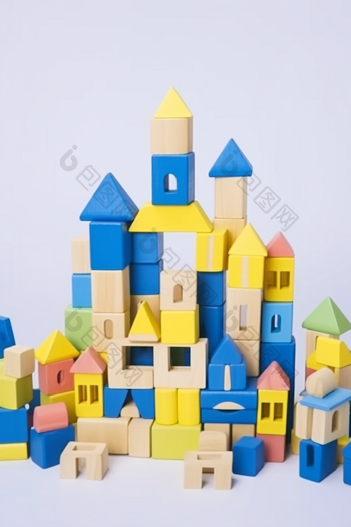 儿童积木玩具木块彩色