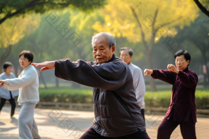 老年人公园武术锻炼康养老年活动图片-包图网