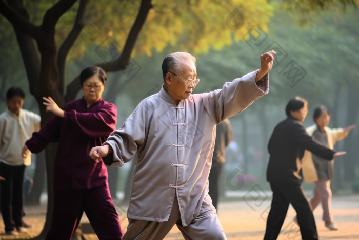 老年人公园武术锻炼老年活动健身图片-包图网