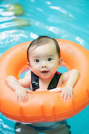 幼儿游泳课技能家庭