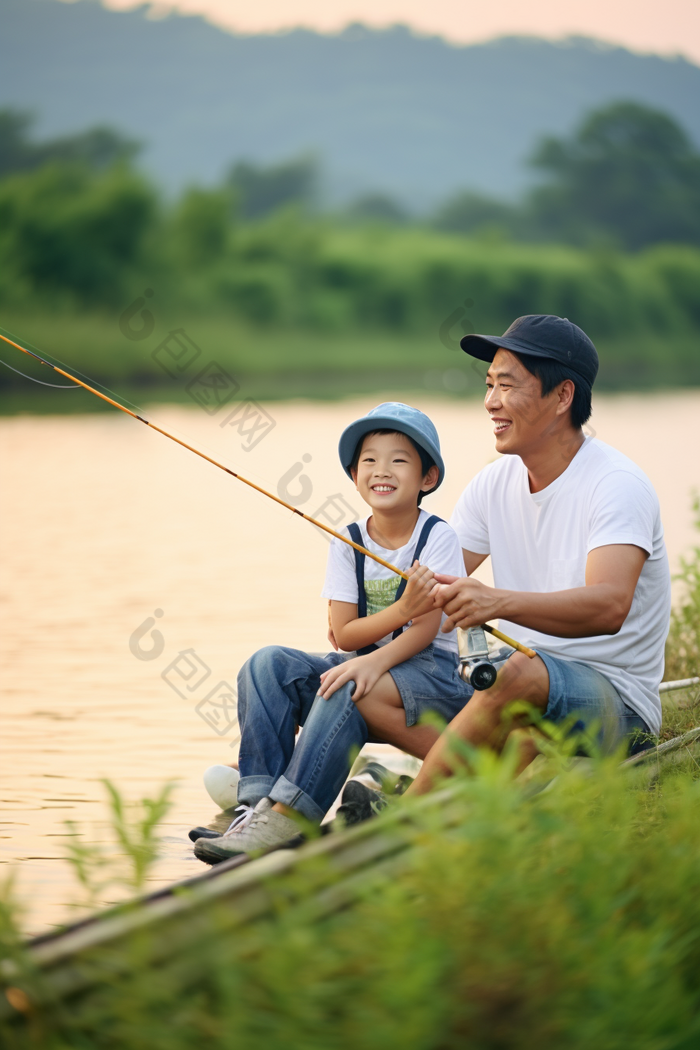 亲子钓鱼兴趣育儿
