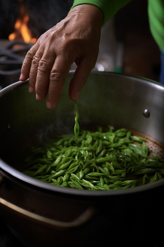 手工炒茶洗茶手洗