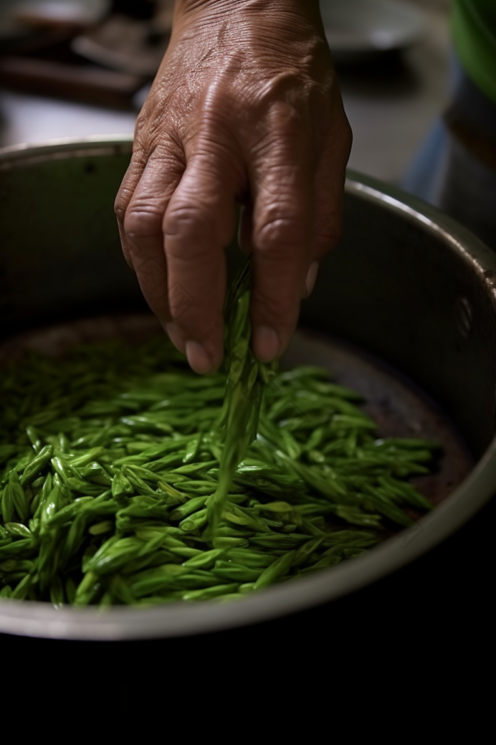 手工炒茶图片-包图网