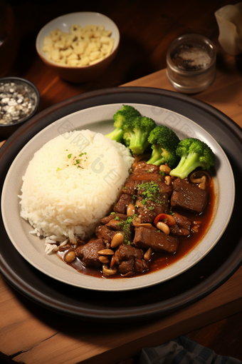 美味卤肉饭蔬菜美食