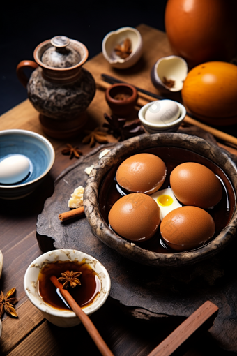 早餐茶叶蛋鸡蛋棕色