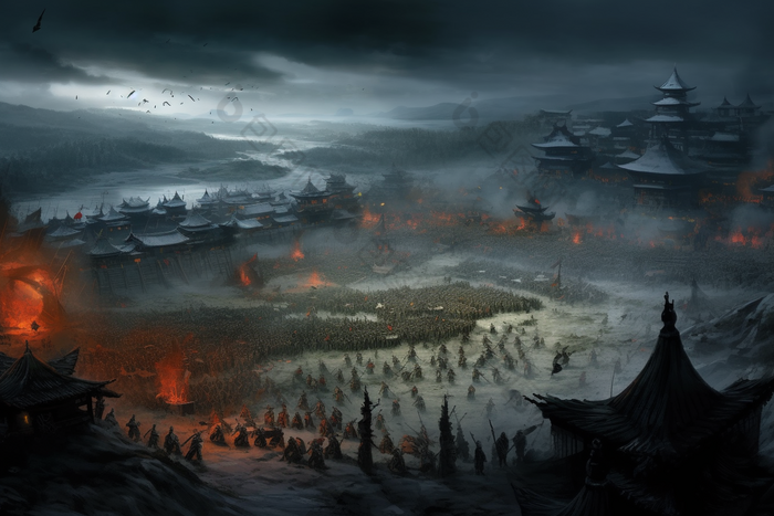 古代战场城墙士兵图片-包图网