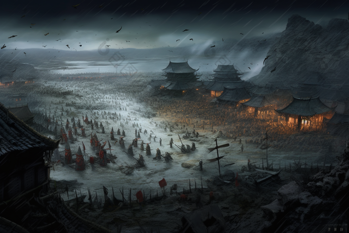 古代战场城墙英勇图片-包图网