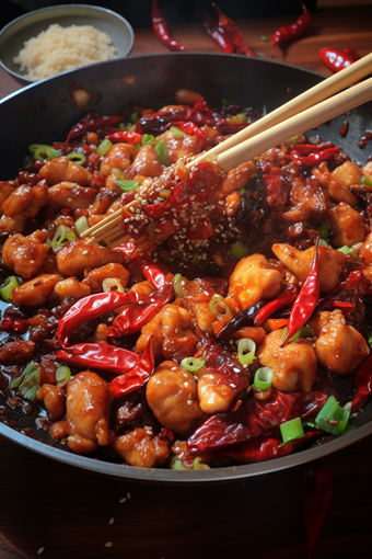 辣子鸡鸡肉美食