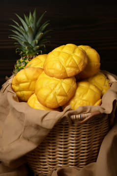香酥甜品菠萝包摄影图3
