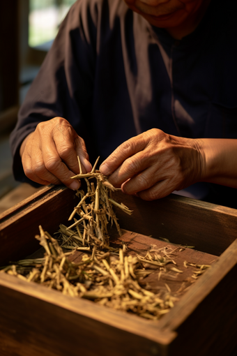 医师抓药药房摘药