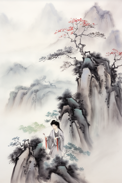 水墨山水古风画10