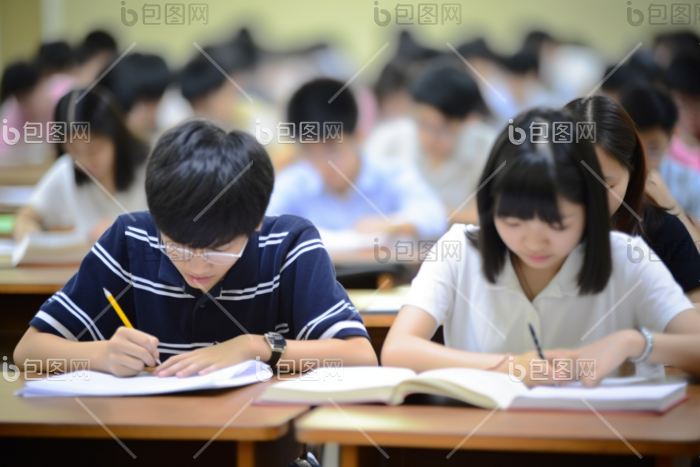 高中课堂记笔记上课学习图片-包图网