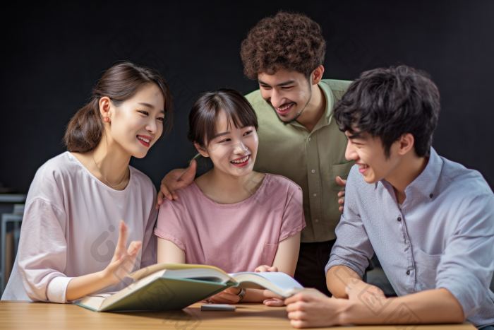 学生学业讨论大探讨图片-包图网