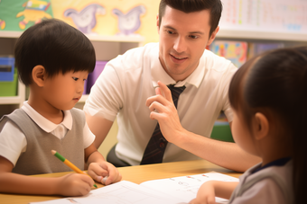 儿童国际教育教室外国人