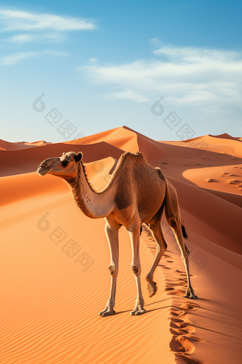 沙漠驼铃动物山脉