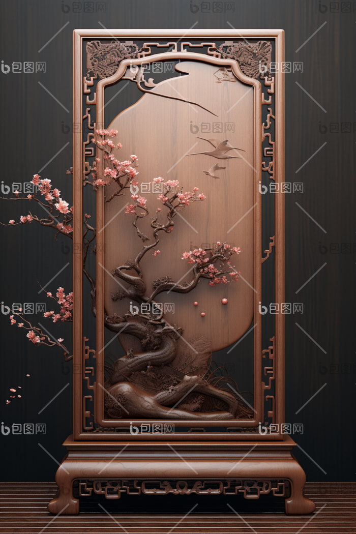 新中式屏风古风家具图片-包图网