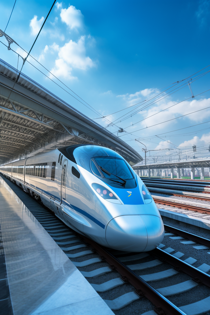 火车进站时刻站台车身