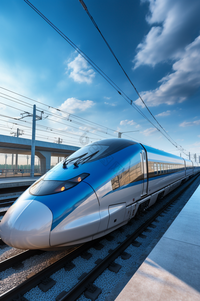 火车进站时刻高铁车身