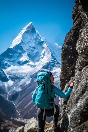 登顶雪山<strong>探险</strong>游玩